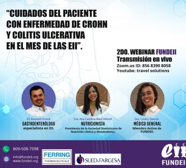 FUNDEII realiza Webinar sobre cuidados del paciente con enfermedad de Crohn y Colitis Ulcerativa