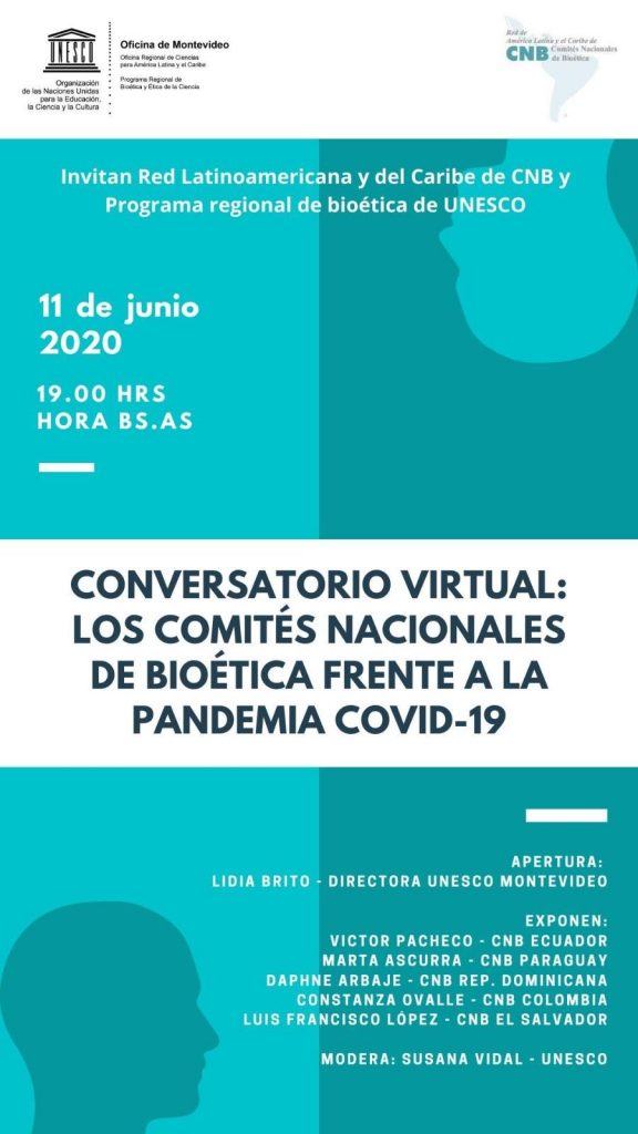 Comisión Nacional de Bioética participará en intercambio de alto nivel organizado por UNESCO Comisión Nacional de Bioética participará en intercambio de alto nivel organizado por UNESCO