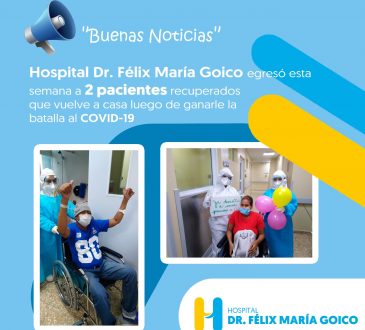 Hospitales en Santo Domingo anuncian alta de pacientes recuperados de Covid-19