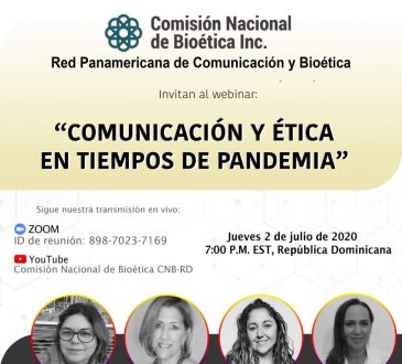 Comisión Nacional de Bioética invita al webinar “Comunicación y ética en tiempos de pandemia”