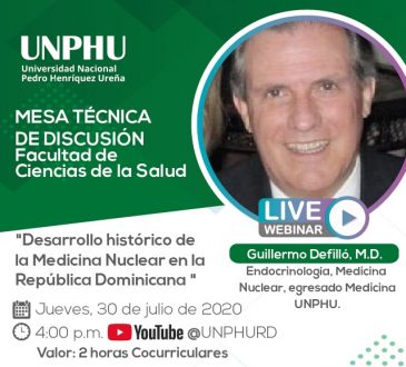 Escuela de Medicina de la UNPHU organiza webinar sobre Medicina Nuclear