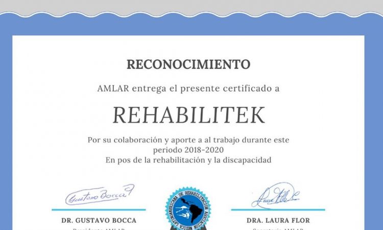 Asociación Médica Latinoamericana de Rehabilitación reconoció aportes del centro Rehabilitek de Santo Domingo Asociación Médica Latinoamericana de Rehabilitación reconoció aportes del centro Rehabilitek de Santo Domingo