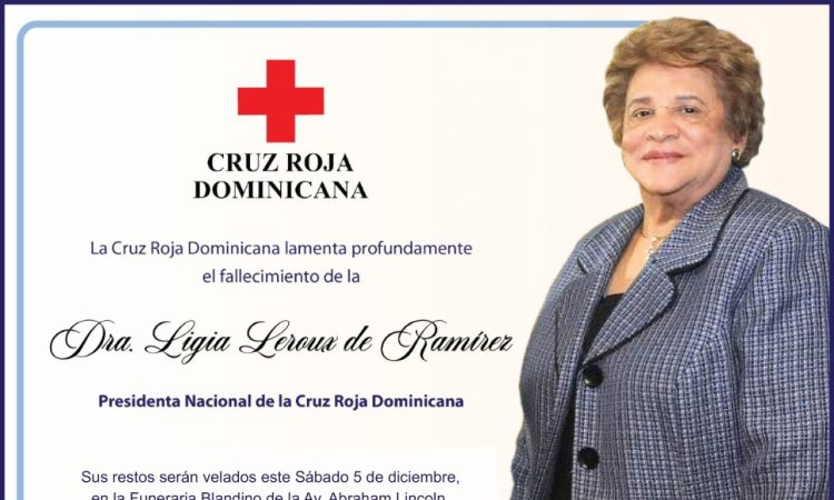 Fallece Presidenta de la Cruz Roja Dominicana