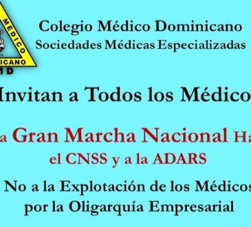 SODOMEFYC y 52 sociedades médicas invitaron a marchar mañana, dicen: “Las ARS vulneran mis derechos”