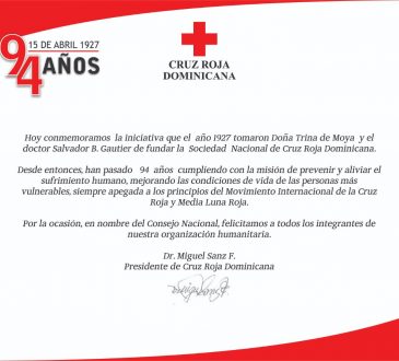 Cruz Roja Dominicana celebró 94 años en el país