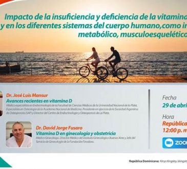 Especialistas ofrecerán taller virtual sobre insuficiencia de la vitamina D