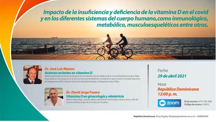 Especialistas ofrecerán taller virtual sobre insuficiencia de la vitamina D