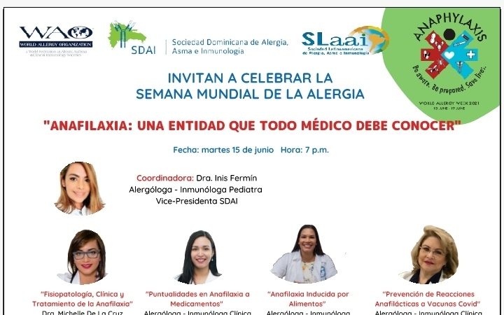 SDAI realizará un webinar sobre la anafilaxia en conmemoración a la semana mundial de la alergia