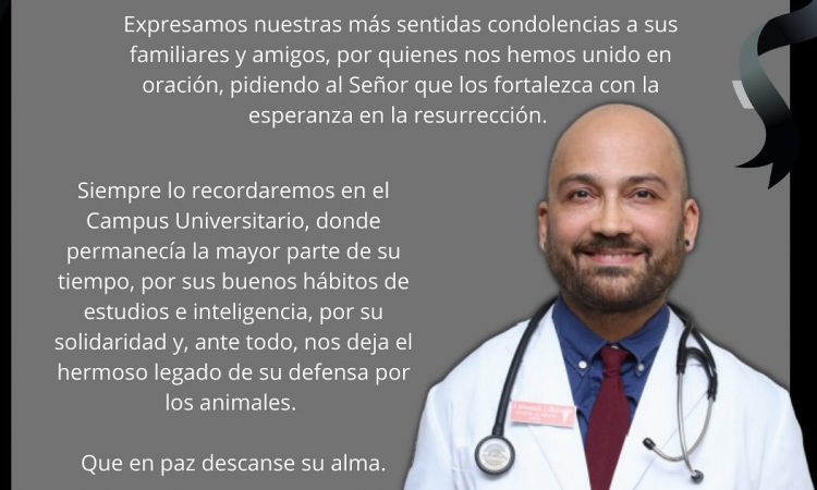 UCNE se unió al duelo por fallecimiento de joven estudiante de medicina