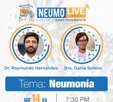 Neumólogos transmitirán su NEUMO LIVE para actualización médica sobre la neumonía
