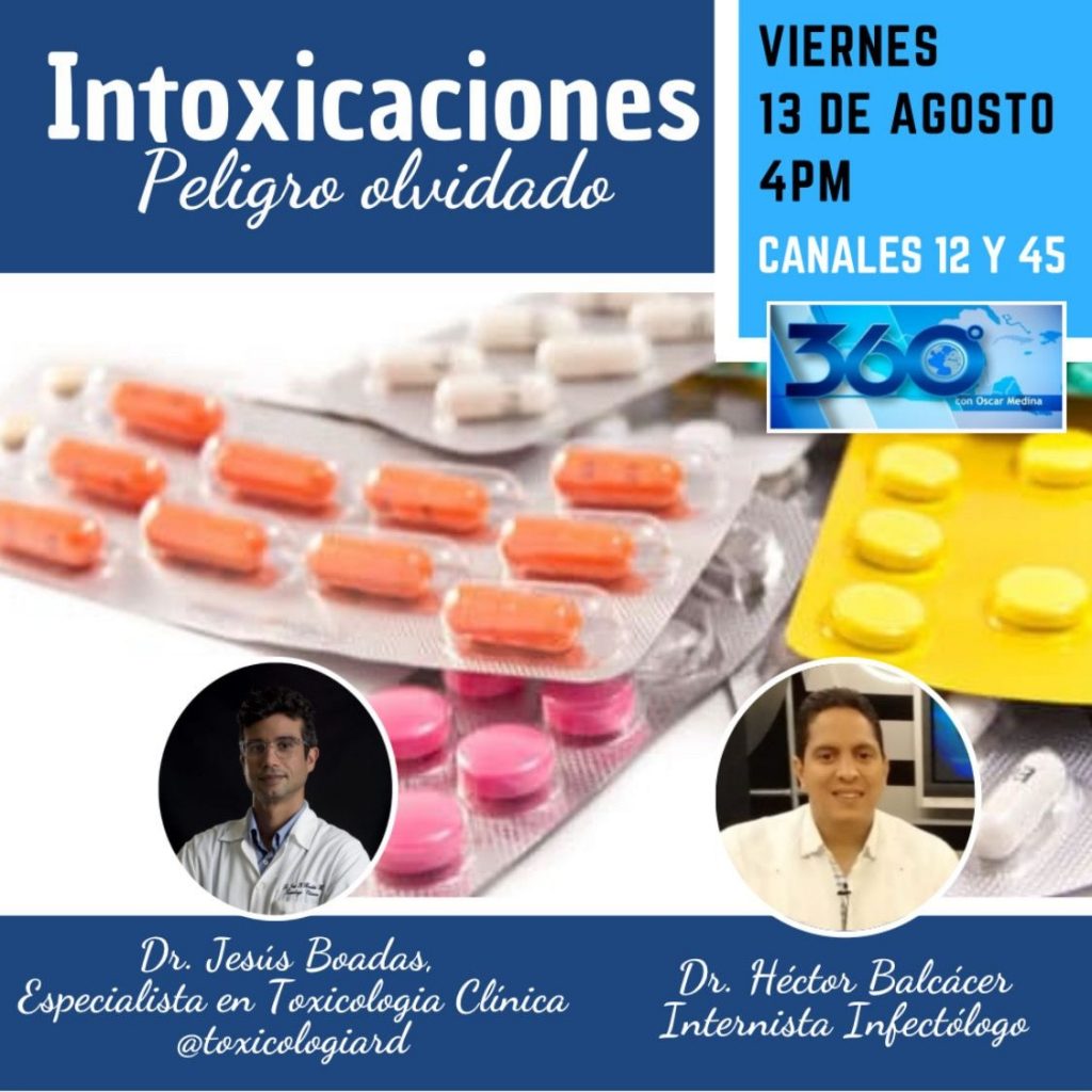 Especialistas hablarán sobre la toxicología en “360º con Oscar Medina” Especialistas hablarán sobre la toxicología en “360º con Oscar Medina”