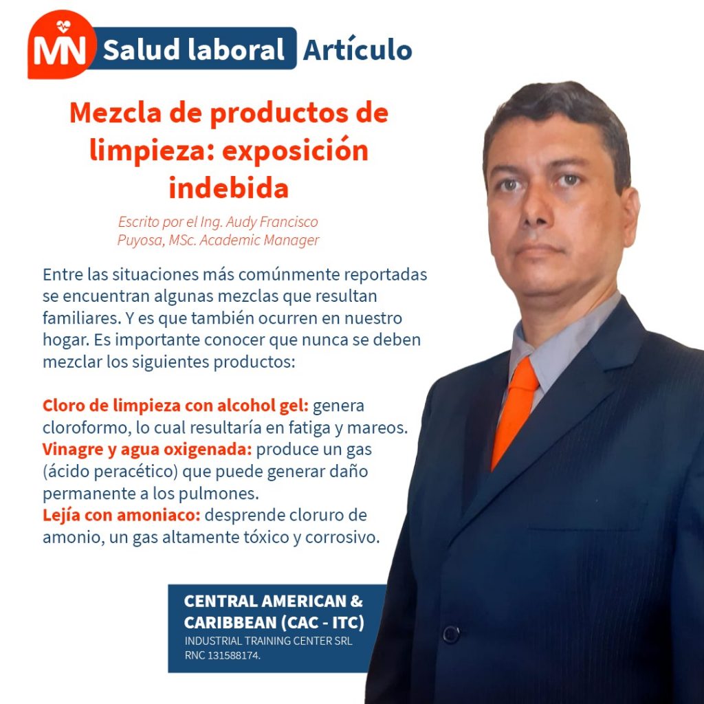 Mezcla de productos de limpieza: exposición indebida Mezcla de productos de limpieza: exposición indebida