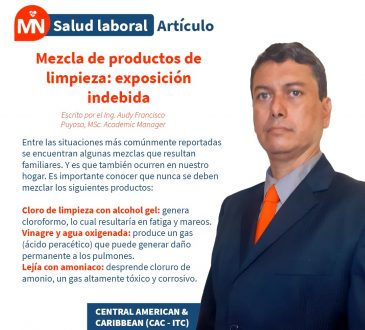 Mezcla de productos de limpieza: exposición indebida