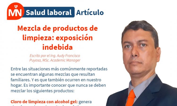 Mezcla de productos de limpieza: exposición indebida