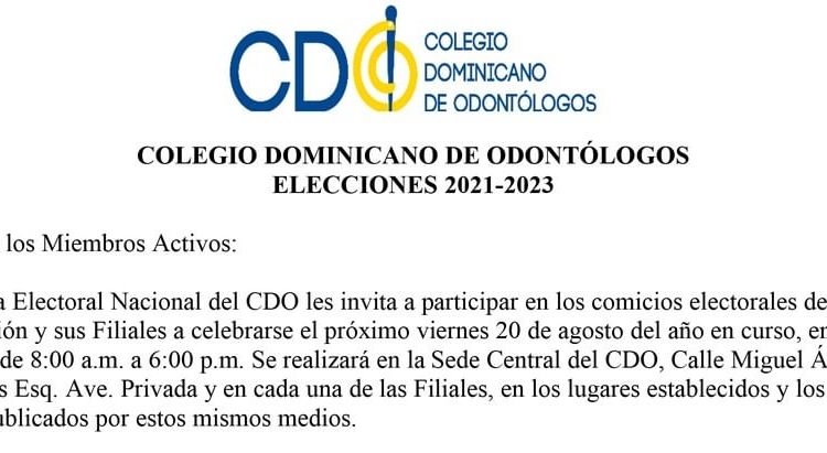 Odontólogos celebrarán sus elecciones gremiales este viernes Odontólogos celebrarán sus elecciones gremiales este viernes
