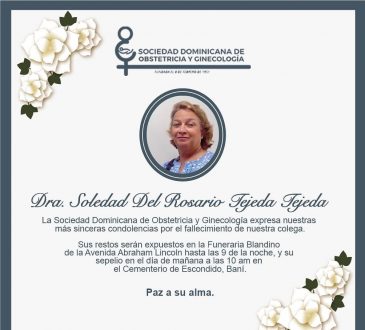SDOG anunció el fallecimiento de Soledad Tejeda