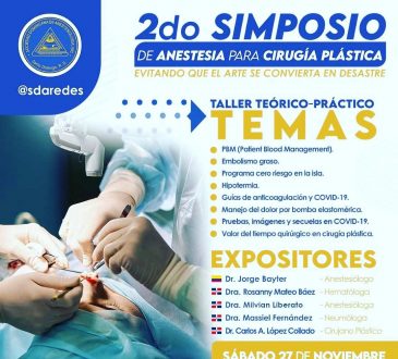 SDA realizará II Simposio sobre anestesia para cirugía plástica