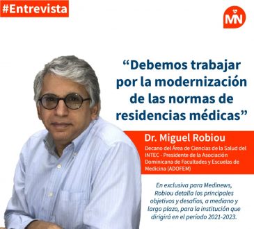 Dr. Miguel Robiou, presidente de ADOFEM: "Debemos trabajar por la modernización de las normas de residencias médicas"