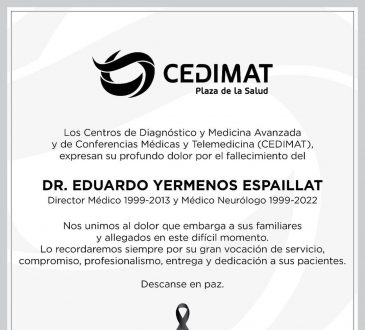 CEDIMAT confirmó el fallecimiento del doctor Eduardo Yermenos Espaillat
