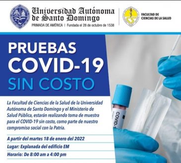 UASD realiza jornada gratuita de toma de muestras Covid-19 este martes