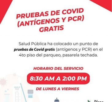 Salud Pública habilita centro de pruebas Covid-19 gratuitas en Plaza Central