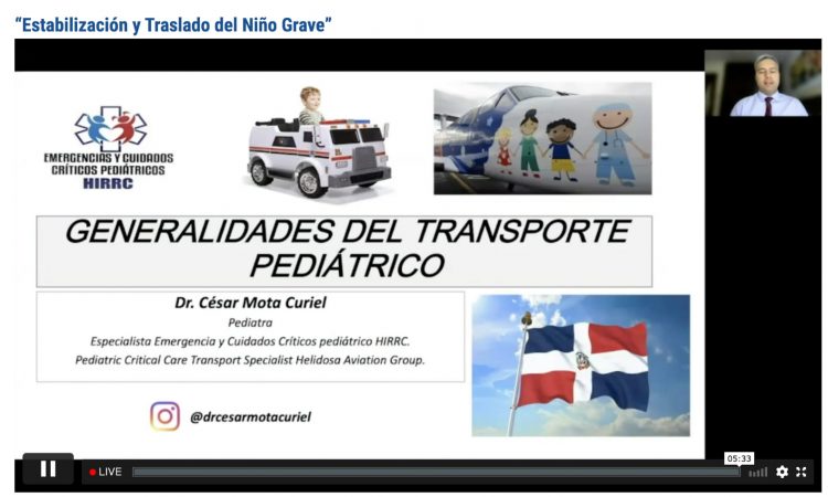 Especialista señala importancia de la formación especializada para el traslado de niños en estado grave