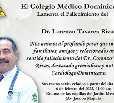Gremio Médico lamenta fallecimientos de los doctores Jorge Gobaira y Lorenzo Tavárez