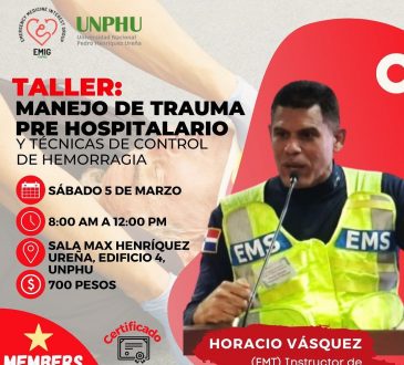 EMIG-UNPHU invita a taller sobre manejo de trauma pre-hospitalario