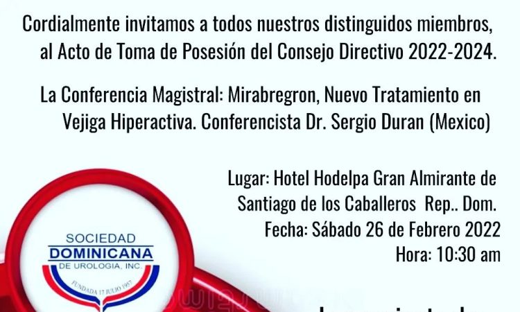 Sociedad de Urología invita a la juramentación de su nueva directiva
