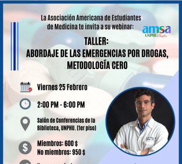 AMSA-UNPHU realizará taller sobre abordaje de emergencias por drogas