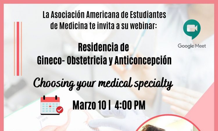 AMSA-UNPHU invita al webinar "Residencia de Gineco-Obstetricia y Anticoncepción"