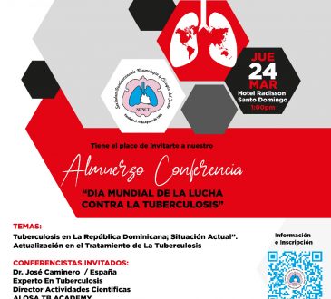 Neumólogos invitan a su almuerzo conferencia sobre el Día Mundial de la Tuberculosis