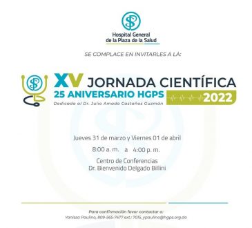 Hospital General Plaza de la Salud invita a su XV Jornada Científica 2022