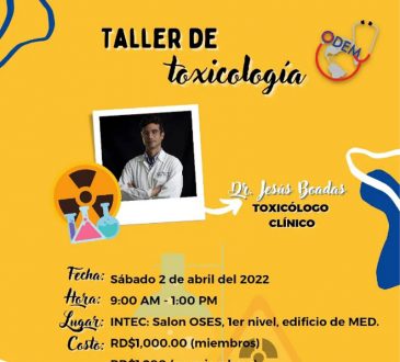 ODEM invita a taller de toxicología con el Dr. Jesús Boadas