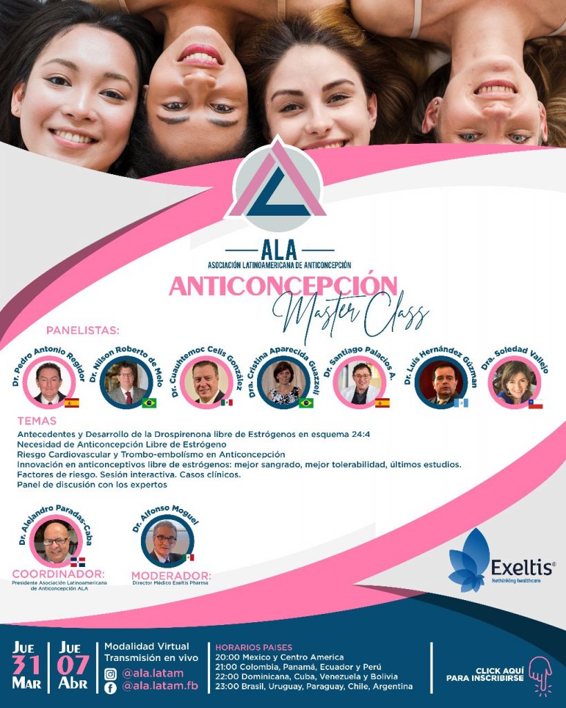ALA invita este jueves al webinar gratuito "Anticoncepción Master Class 2022" ALA invita este jueves al webinar gratuito "Anticoncepción Master Class 2022"