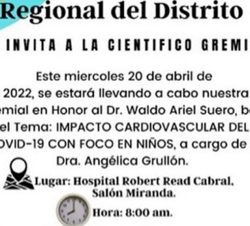 CMD invita a la charla "Impacto cardiovascular del Covid-19 en los niños" este miércoles
