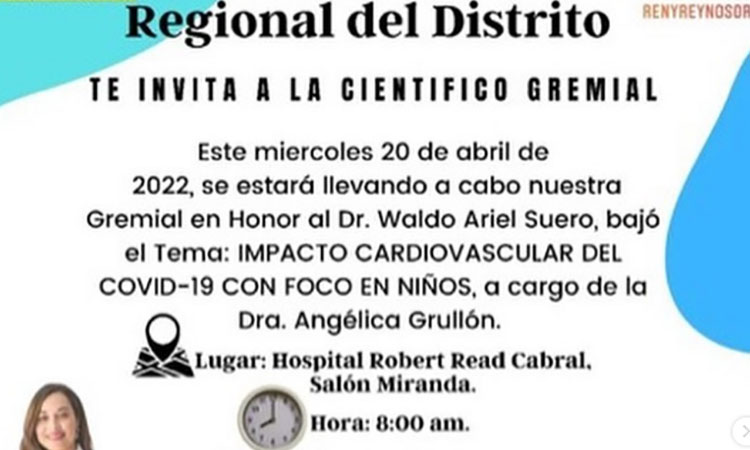 CMD invita a la charla "Impacto cardiovascular del Covid-19 en los niños" este miércoles