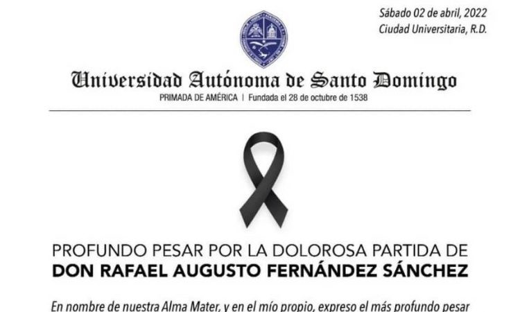 FCSUASD lamenta el fallecimiento del padre de la decana Fernández