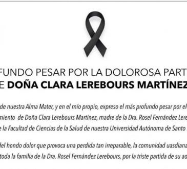 UASD lamentó el fallecimiento de la madre de la Dra. Rosel Fernández, decana de la FCS