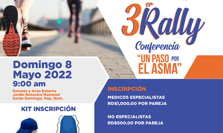 Neumólogos invitan al rally-conferencia "Un paso por el asma"