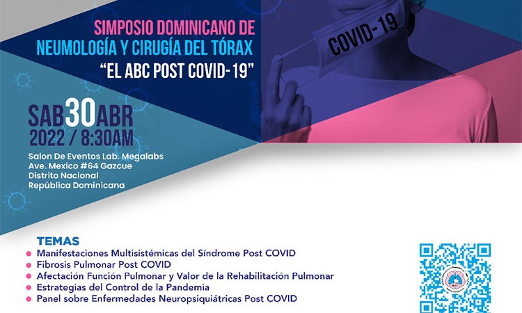 Neumólogos invitan al simposio "El ABC post-Covid-19" este sábado