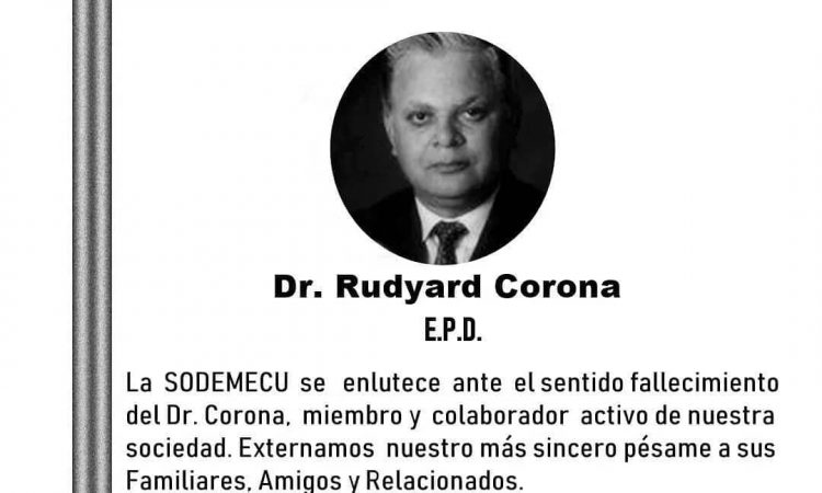 SODEMECU lamentó el fallecimiento de Rudyard Corona