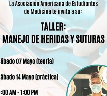 AMSA-UNPHU invita al taller "Manejo de heridas y suturas"