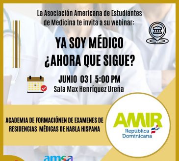 AMSA-UNPHU invita a la charla “Ya soy médico. ¿Ahora qué sigue?”
