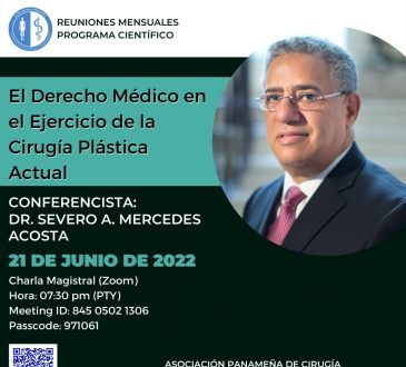 Disertarán en derecho médico y cirugía plástica