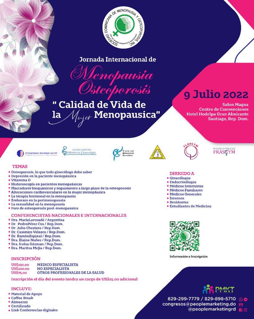 Sociedad de Menopausia realizará su jornada internacional en julio Sociedad de Menopausia realizará su jornada internacional en julio