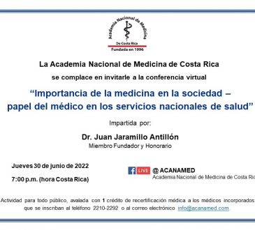 Papel del médico: disertación que llevará la academia de Costa Rica