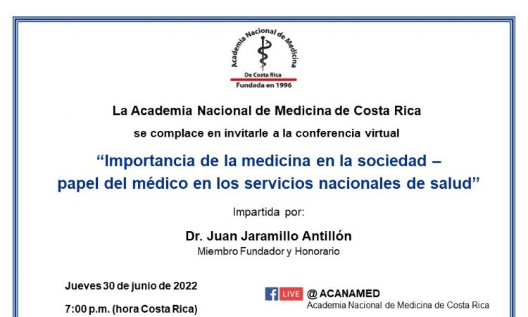 Papel del médico: disertación que llevará la academia de Costa Rica