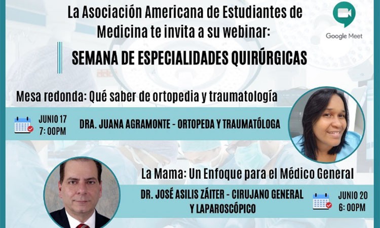 AMSA-UNPHU debatirá sobre especialidades quirúrgicas