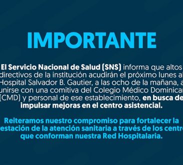 Comitiva del SNS asumirá control del Hospital Gautier el lunes